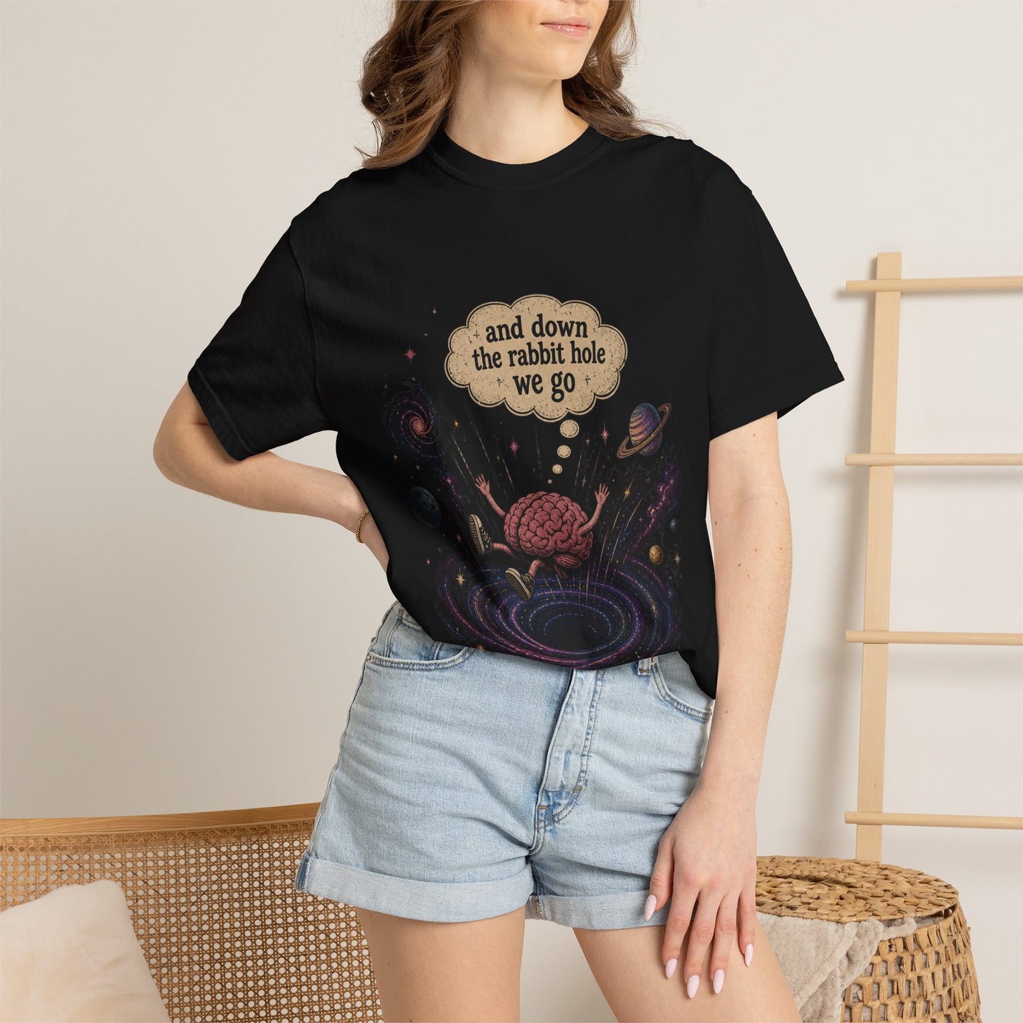 Down the Rabbit Hole We Go ADHD Galaxy Tee